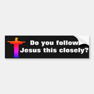 Funny Jesus Tailgating Bumper Sticker