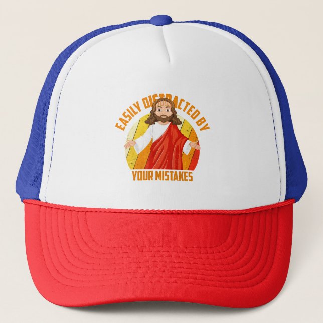 Funny Jesus Trucker Hat (Front)