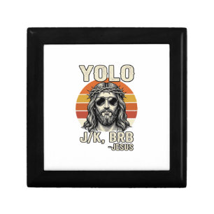 Funny Jesus Vintage Sunset Engraving Quote Design_ Gift Box