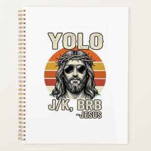 Funny Jesus Vintage Sunset Engraving Quote Design_ Planner