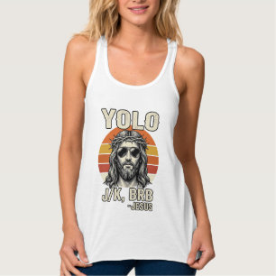 Funny Jesus Vintage Sunset Engraving Quote Design_ Tank Top
