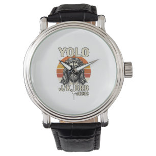 Funny Jesus Vintage Sunset Engraving Quote Design_ Watch