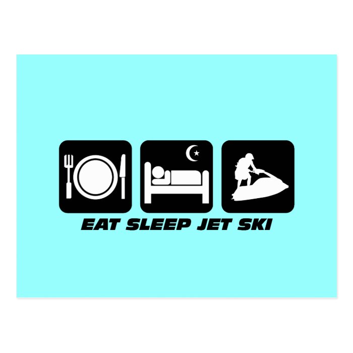 Funny jet ski postcard