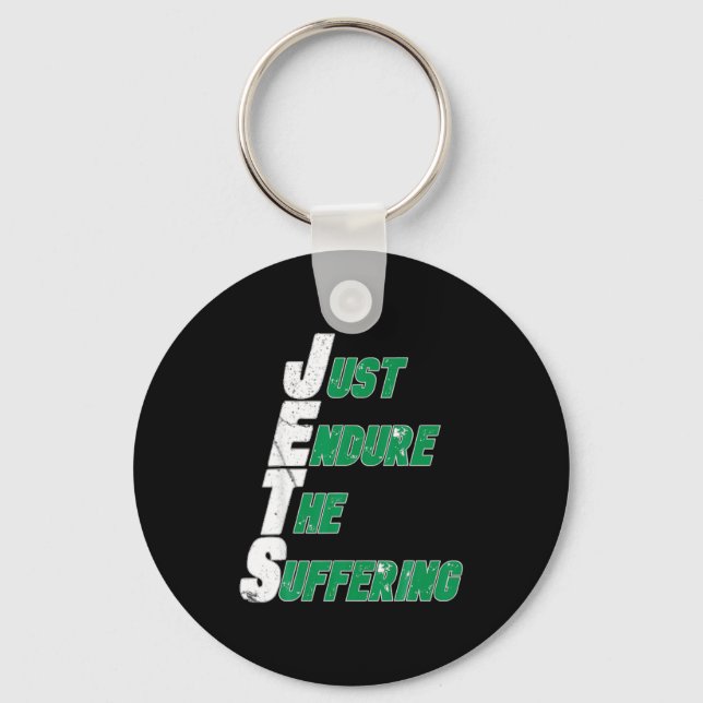 Funny Jets Just Endure The Suffering Football  Keychain (Front)