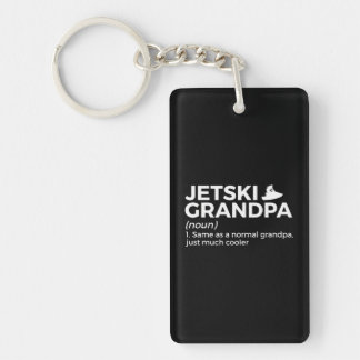 Funny Jetski Grandpa Definition Jet Skiing Keychain