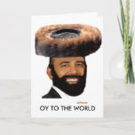 FUNNY JEWISH CARD OY TO THE WORLD<br><div class="desc">THIS FUNNY JEWISH CARD HAS THE PRESIDENT LOOKING LIKE A HASSID WITH A TAKE OFF 'OY TO THE WORLD'.</div>