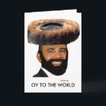 FUNNY JEWISH CARD OY TO THE WORLD<br><div class="desc">THIS FUNNY JEWISH CARD HAS THE PRESIDENT LOOKING LIKE A HASSID WITH A TAKE OFF 'OY TO THE WORLD'.</div>