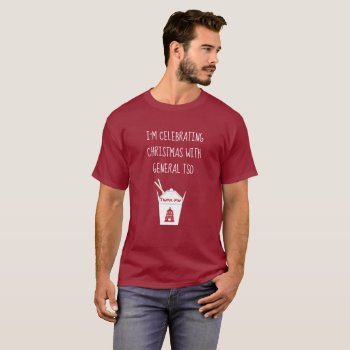 Funny Jewish Christmas Chinese Take Out T-shirt by DaisyPrint at Zazzle