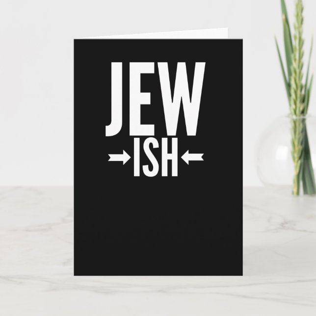 Funny Jewish Gift for Bat/Bar Mitzvah or Hanukkah Card (Front)