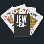 Funny Jewish Gift for Bat/Bar Mitzvah or Hanukkah Poker Cards<br><div class="desc">This Jewish gift is funny for anyone who is only a little Jewish or maybe just half Jewish. They can use this around Hanukkah or Christmas as a funny joke while everyone else has an ugly Christmas sweater. This funny Jewish gift says Jew Ish with arrows pointing to the ish,...</div>
