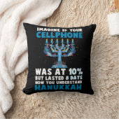 Funny Jewish Hanukkah christmas menorah judaism Throw Pillow (Blanket)