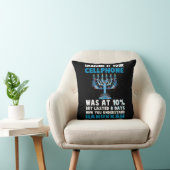 Funny Jewish Hanukkah christmas menorah judaism Throw Pillow (Chair)