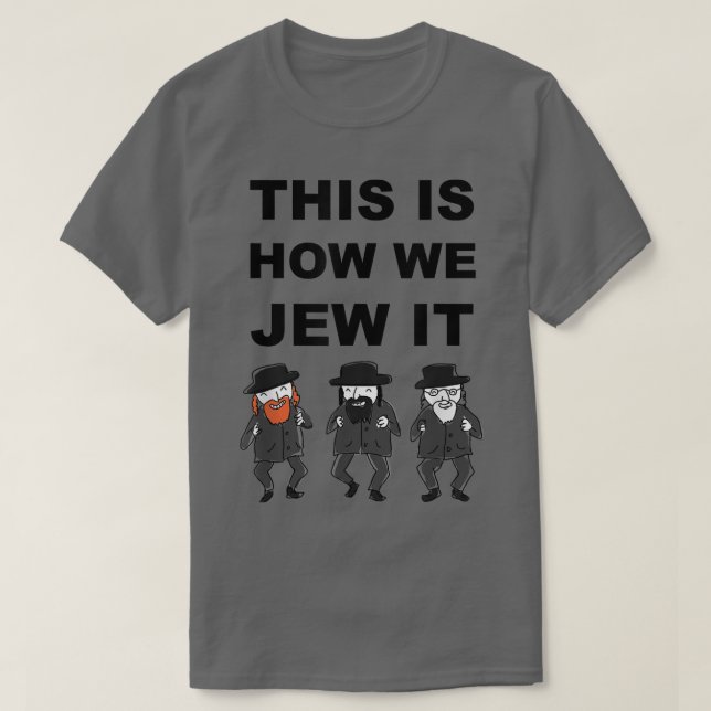 Funny Jewish   Hanukkah   Hebrew  T-Shirt (Design Front)