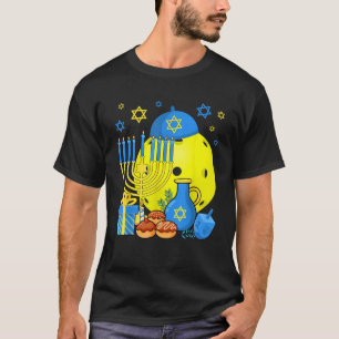 Funny Jewish Pickleball Ball Menorah Happy Hanukka T-Shirt