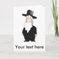 Funny Jewish rabbi - cool cartoon Card