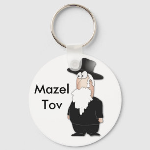 Funny Jewish rabbi - cool cartoon Keychain