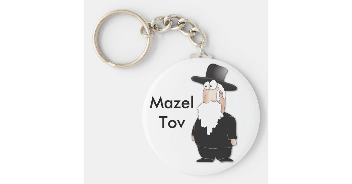 Funny Jewish Rabbi Cool Cartoon Keychain Zazzle 0372