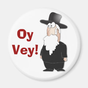 Funny Jewish rabbi - cool cartoon Magnet