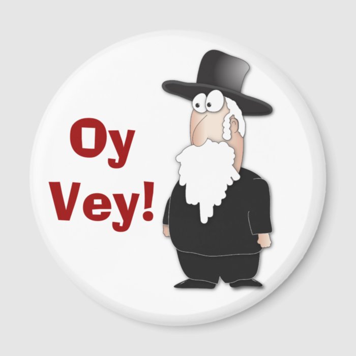 Funny Jewish rabbi   cool cartoon Refrigerator Magnet