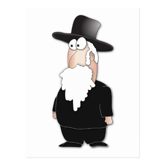 Funny Jewish rabbi - cool cartoon Postcard | Zazzle.com