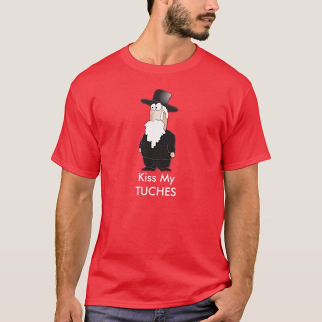 Funny Jewish rabbi - cool cartoon T-Shirt (Front)