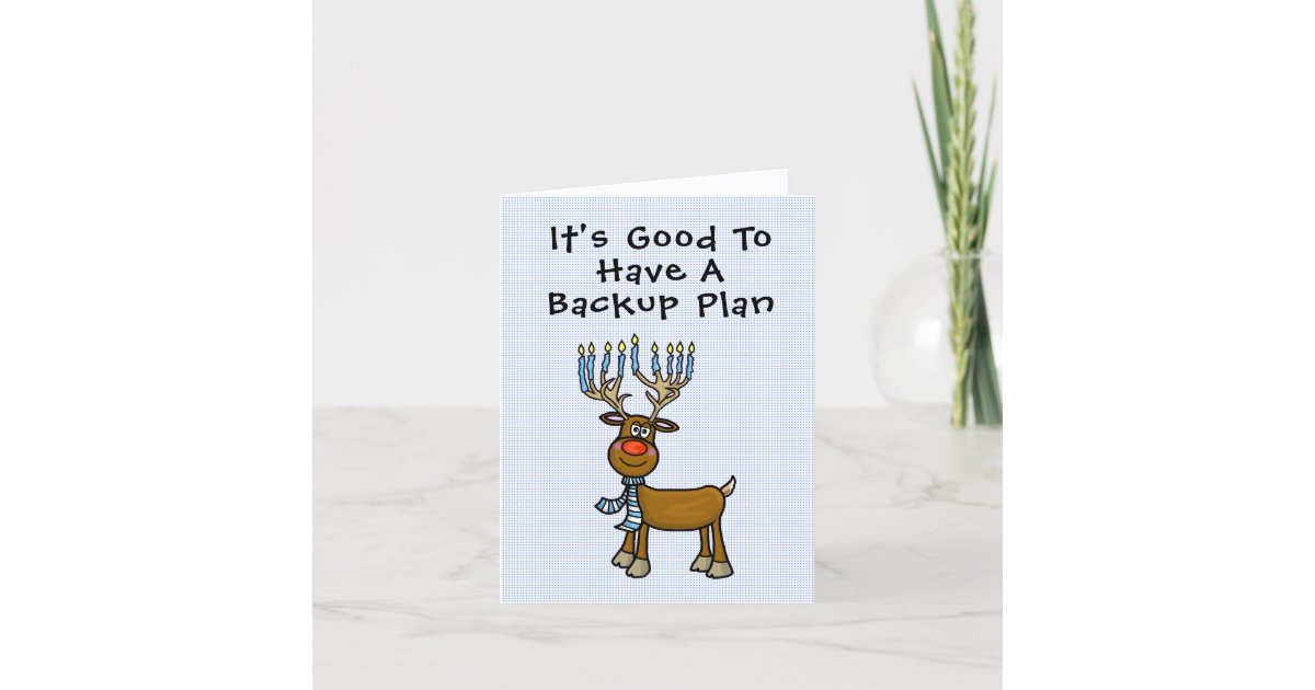 Funny Jewish Rudolph Chrismukkah Card Zazzle