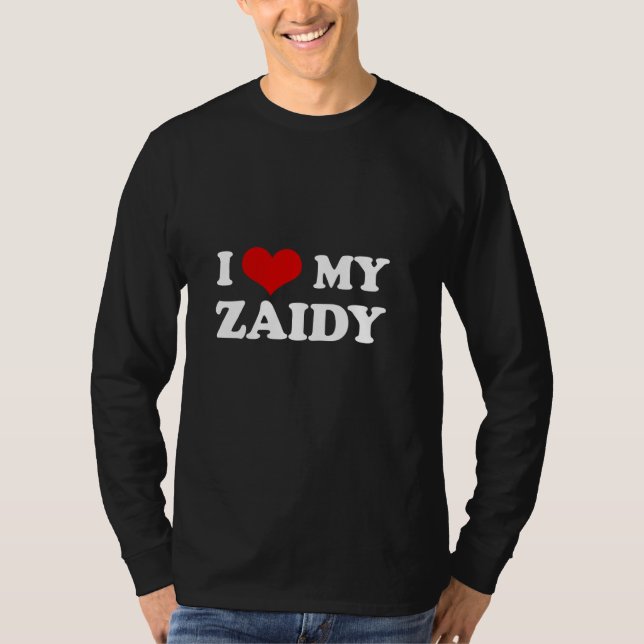 Funny Jewish Tshirt I Love My Zaidy Grandfather Cu (Front)