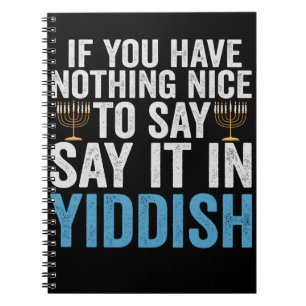 Funny Jewish Yiddish Humor Holiday Language Lover Notebook