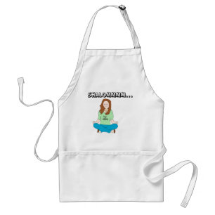 Funny Jewish Yoga Chick Shalommm Adult Apron