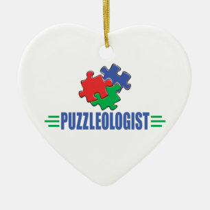 Funny Jigsaw Puzzle Ceramic Ornament