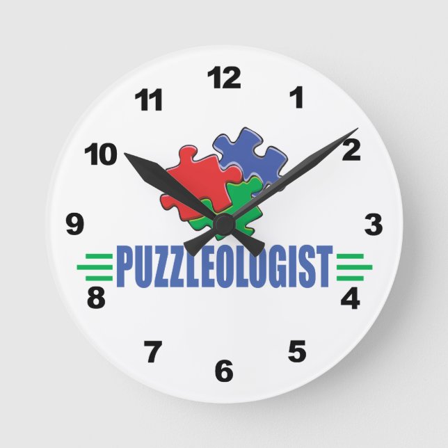 Funny Jigsaw Puzzle Round Clock (Front)