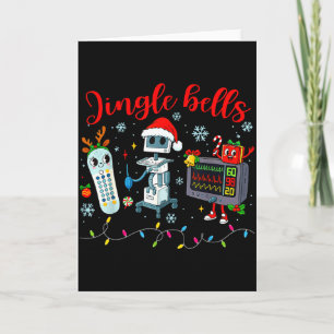Funny Jingle Bells Telemetry Nurse Christmas Tech Card
