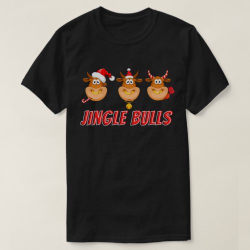 Funny Jingle Bulls Christmas T_Shirt