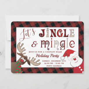 Funny Jingle & mingle holiday party Invitation