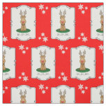 Funny Jingle This Red Nose Reindeer Dog Cute Fabric