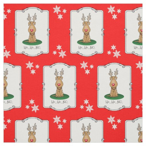 Funny Jingle This Red Nose Reindeer Dog Cute Fabric