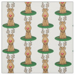 Funny Jingle This Red Nose Reindeer Dog Cute Fabric