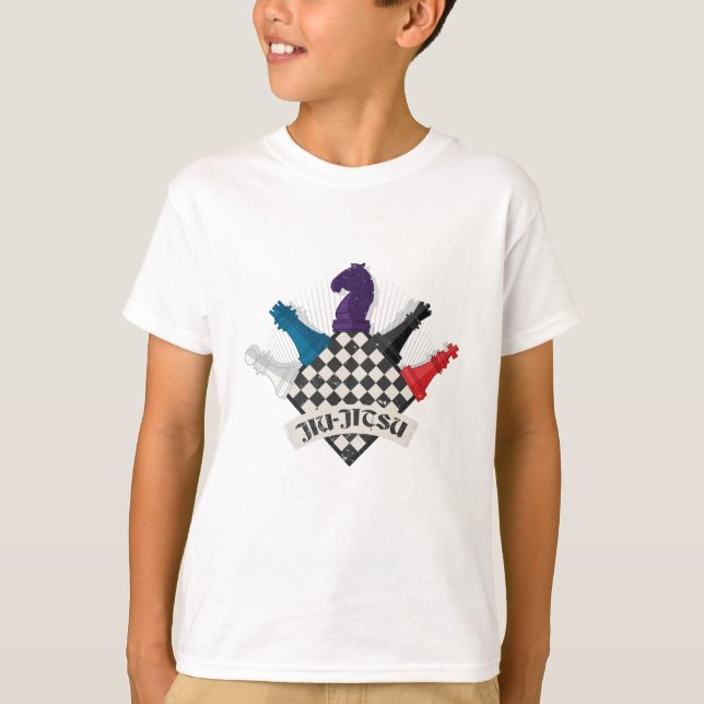 Funny Jiu Jitsu Chess T-Shirt (Front)