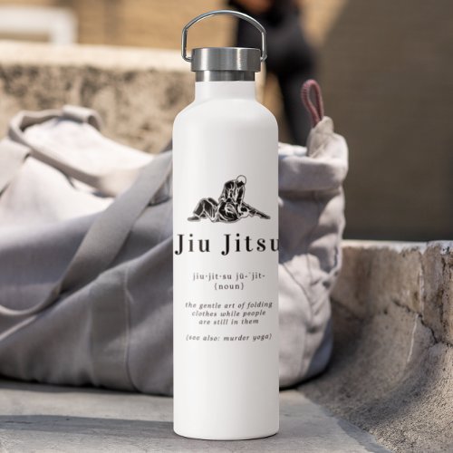 Funny Jiu Jitsu Definition  Personalized Monogram Water Bottle