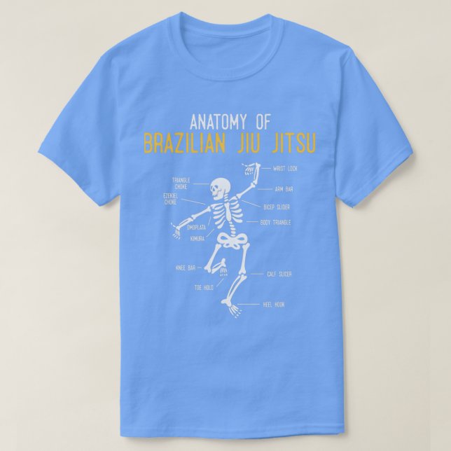 Funny Jiu Jitsu Fighter Anatomy BJJ Training Humor T-Shirt (Design Front)
