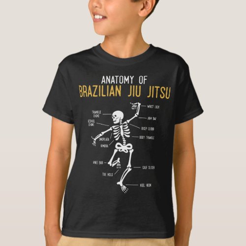 Funny Jiu Jitsu Fighter Anatomy BJJ Training Humor T_Shirt