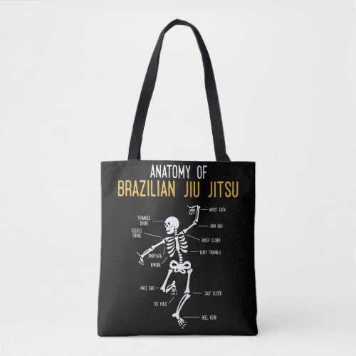 Funny Jiu Jitsu Fighter Anatomy BJJ Training Humor Tote Bag