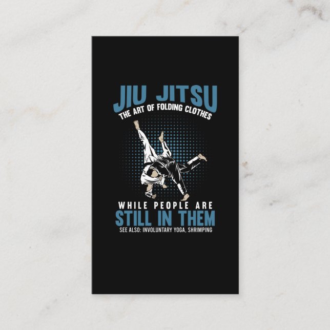 Funny Jiu Jitsu Fighters BJJ Training Humor Business Card (Front)