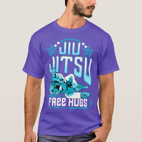 Funny Jiu Jitsu Free Hugs Pun BJJ Martial Arts T_Shirt