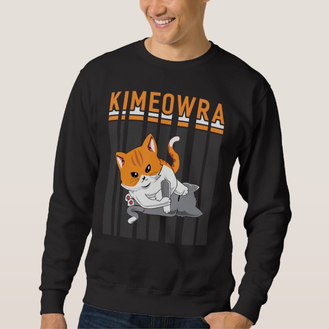 Funny Jiu Jitsu Kimura Kimeowra Cat Sweatshirt (Front)