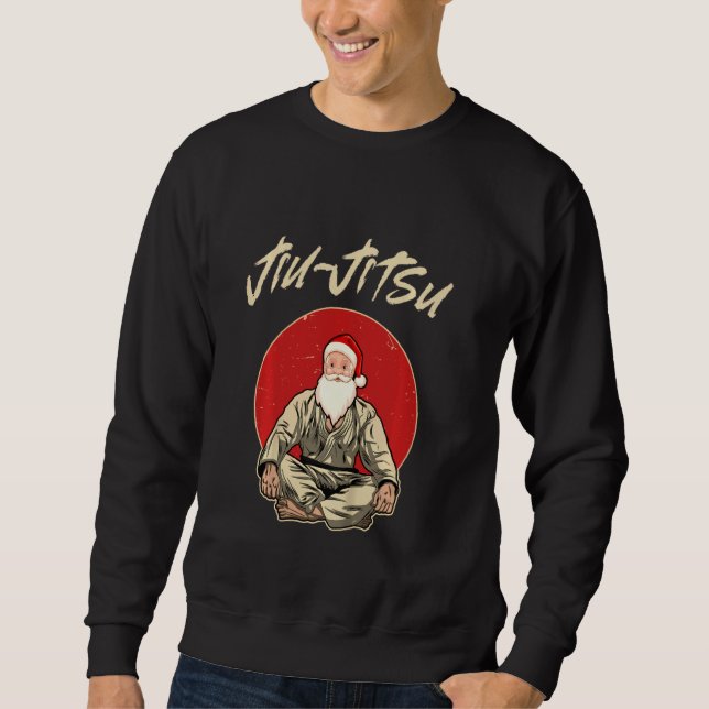 Funny Jiu Jitsu Santa Brazilian Mma Bjj Pajamas Ch Sweatshirt (Front)