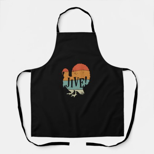 Funny Jive Thanksgiving Turkey Day Retro 70s Colo Apron