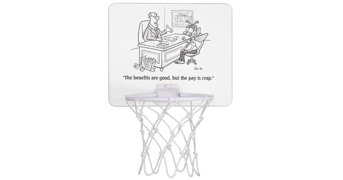 Funny Job Interview With Housefly Mini Basketball Hoop Zazzle Com
