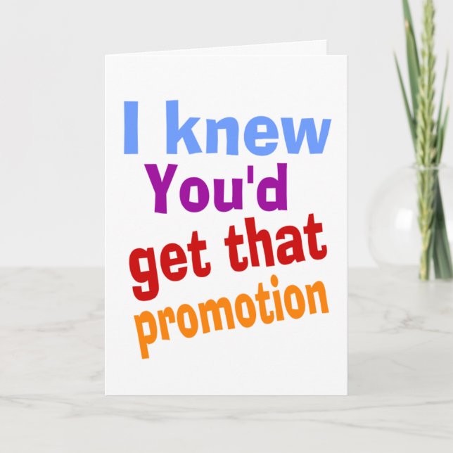 funny job promotion card (Front)