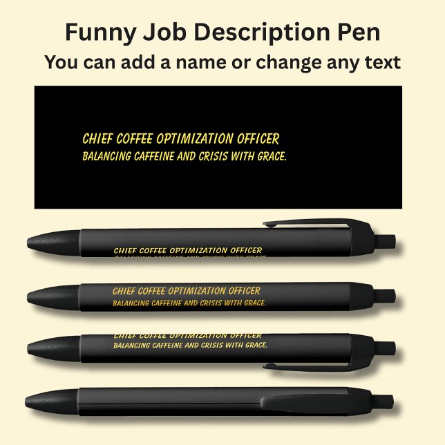 Funny Job Title - Chief Coffee Optimization Office Pen (Creator Uploaded)